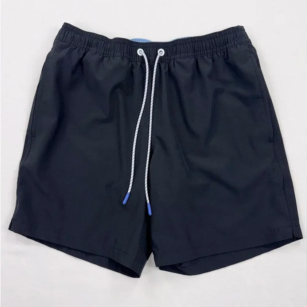 Bonobos Swim Trunks Board Shorts Men's Small Black 6” Inseam Lined Drawstring